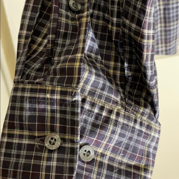 Lacoste Navy Plaid button down shirt - Picture 5 of 5
